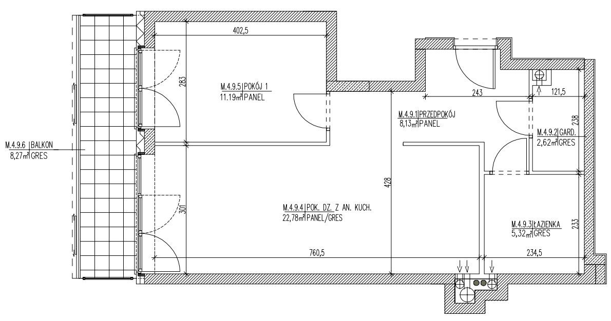 Plan mieszkania B6 55