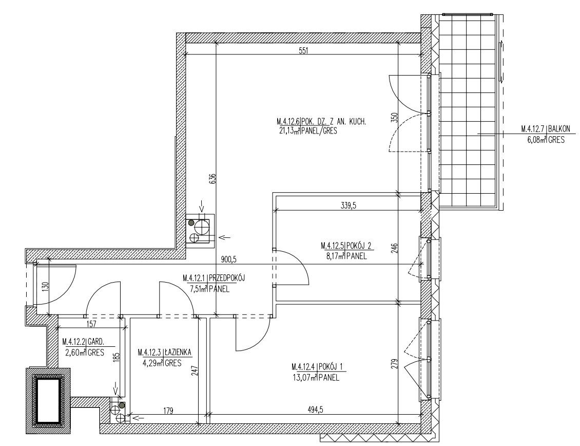 Plan mieszkania B6 58