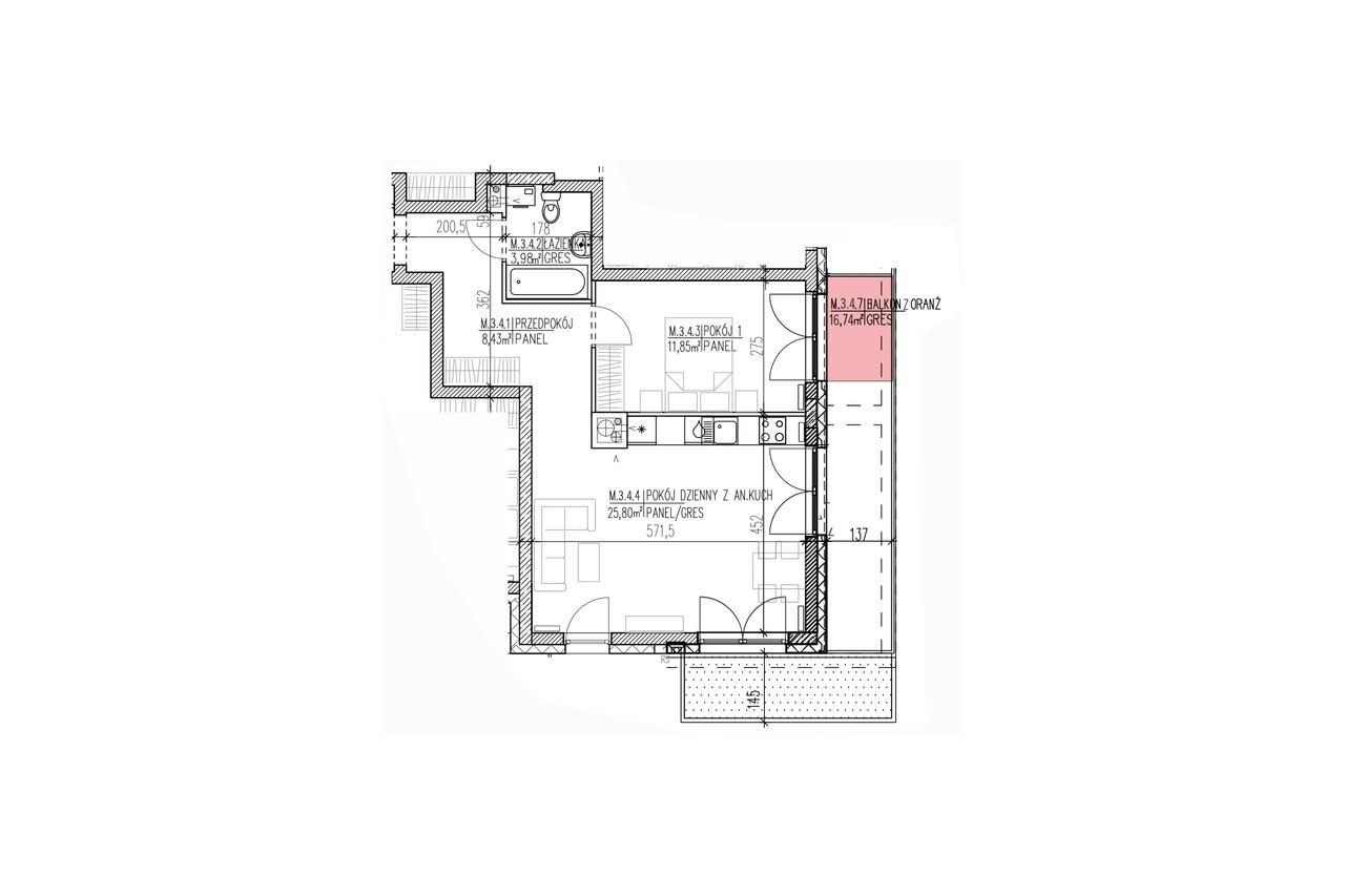 Plan mieszkania B8 25